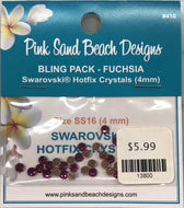 Pink Sand Beach Designs - (#410) Swarovski crystals - fuchsia