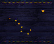 Timeless Treasures (C7341-BLU) Flag of Alaska Panel