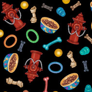 Quilting Treasures (26938-J) Dog Stuff Black