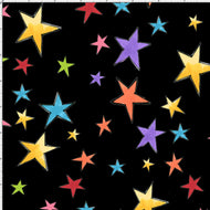 Loralie Design (692-215-B) Black Stars