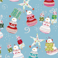 Quilting Treasures (27257B-150) Snowmen Toss Blue