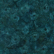 Island Batik (122319999) Optic Flower Teal Ravine