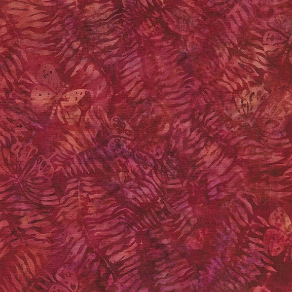 Island Batik (122357380) Butterfly Fern Red Redwood