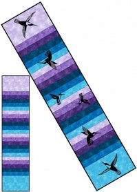 Cantik Batik (SSS03-BLPU) Mirror Table Runner pattern