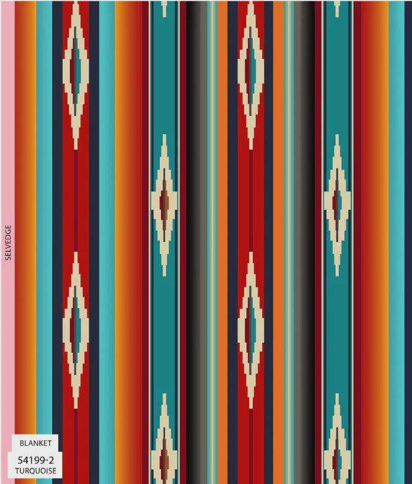 First Trend Fabric (54199-2) Turquoise Blanket