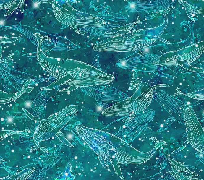 Oasis Fabrics (OA-598602) Hidden Treasures Teal