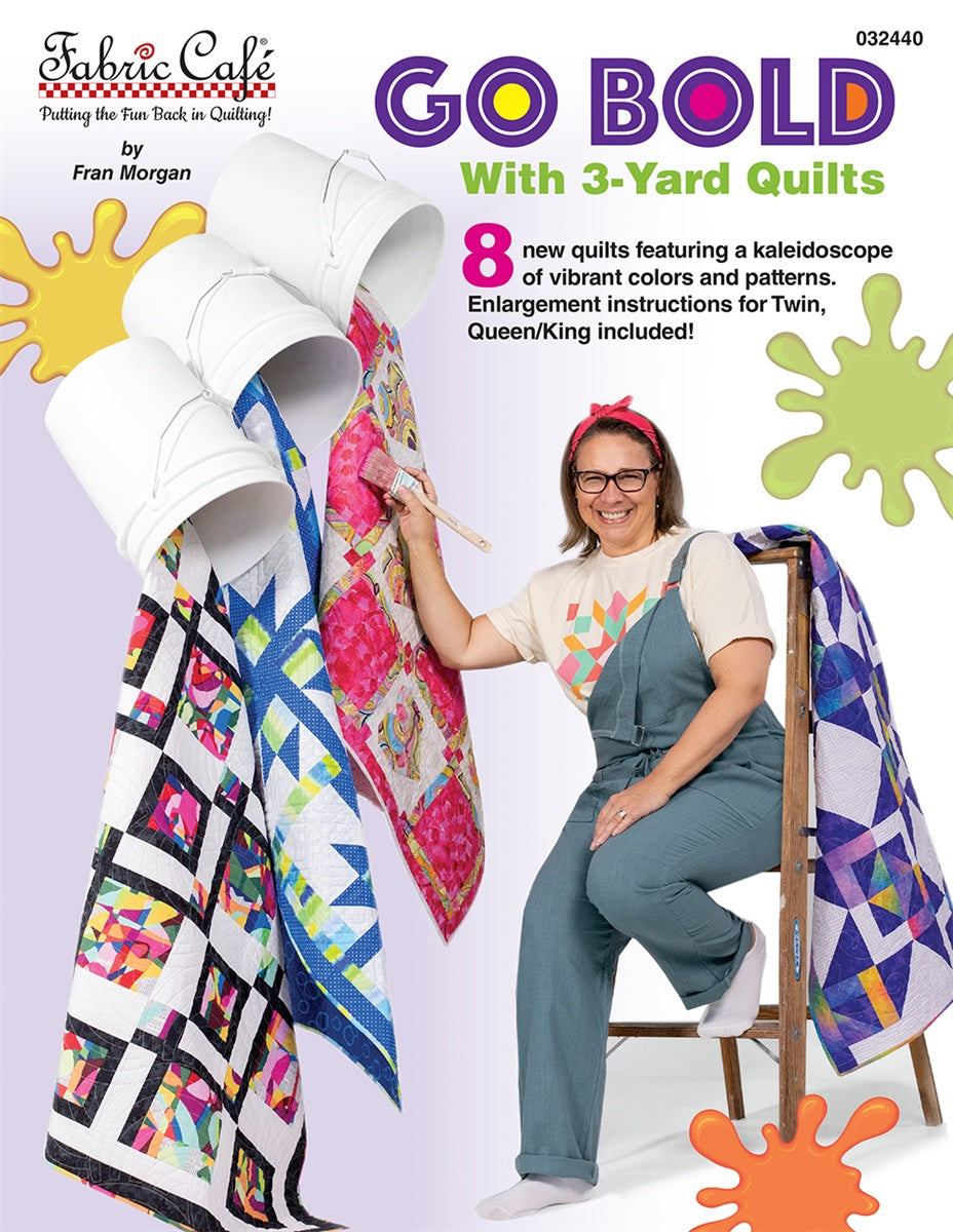 Fabric Cafe (032440) Go Bold with 3 Yard Quilts – Whales Tail