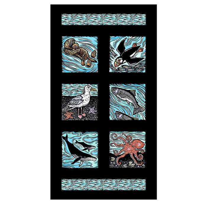 Clothworks (Y2680-3) Sea Life Panel
