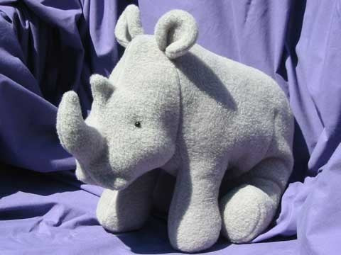 Rhinoceros Stuffed Animal Sewing Pattern