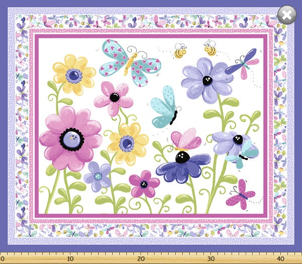 SusyBee (SB20310-620) Flutter Floral Panel