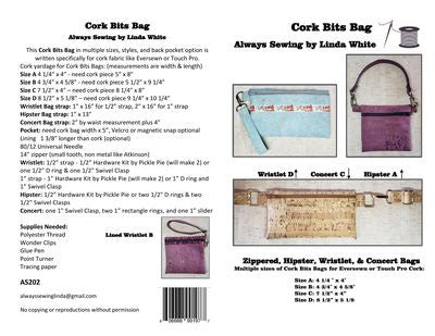 Always Sewing (AS202) Cork Bits Bag Pattern