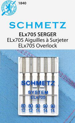 Schmetz (S-1840) ELX705 Serger Assorted pack