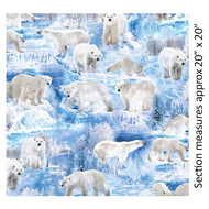 Benartex (7748P05B) Winter Bears Ice Blue