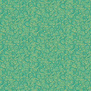 Andover (TP-2182-T) Teal Scroll