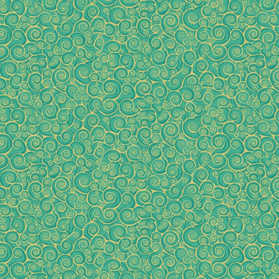 Andover (TP-2182-T) Teal Scroll